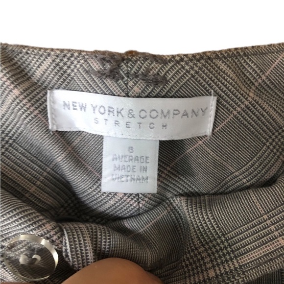 Gray plaid wide leg trousers professional Academia eclectic grandpa dress pants - Picture 8 of 9